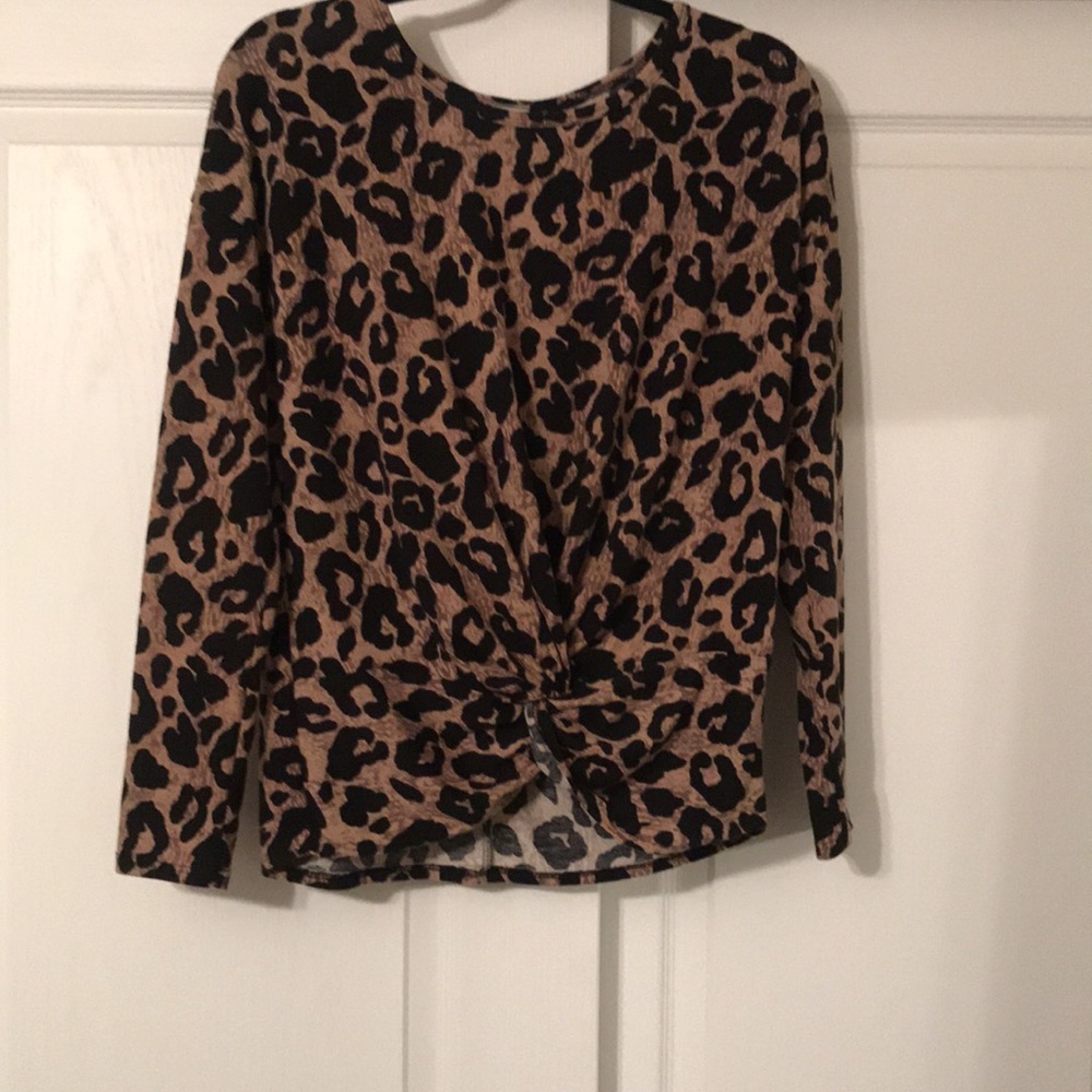 Animal print long sleeve t-shirt